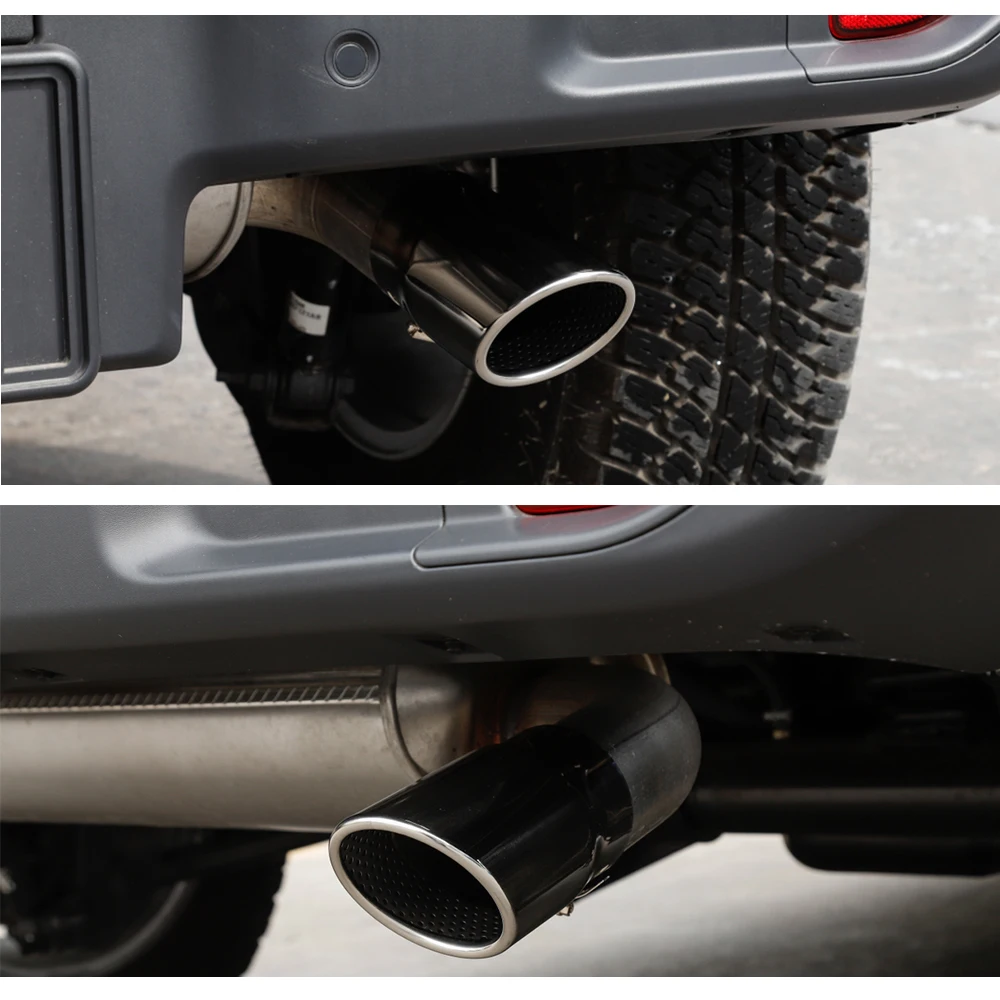 Silenciador de tubo de escape traseiro, para jeep wrangler jk jl gladiador jt compass 2017 2018-2024, acessórios externos
