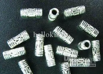 1800Pcs Tibetan silver wire curved tube spacer bead A27