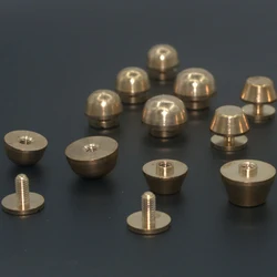 high quality solid brass rivet and screws DIY leather bag suitcase botton feet