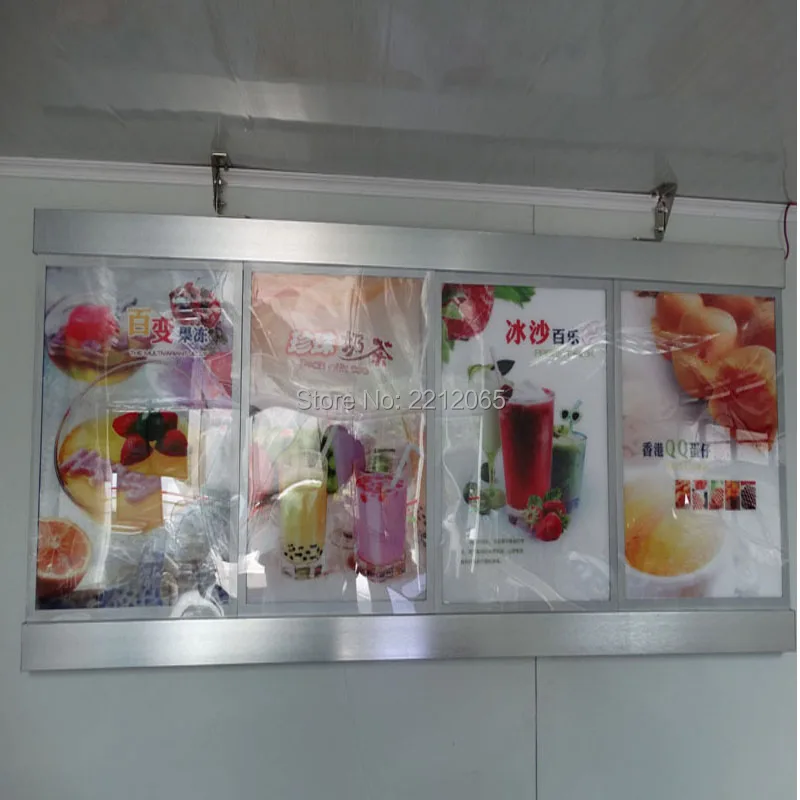 Restaurant LED Menu Board Display, Single Sided, For Hotel,Cafe Shop, 4Graphics/ Column