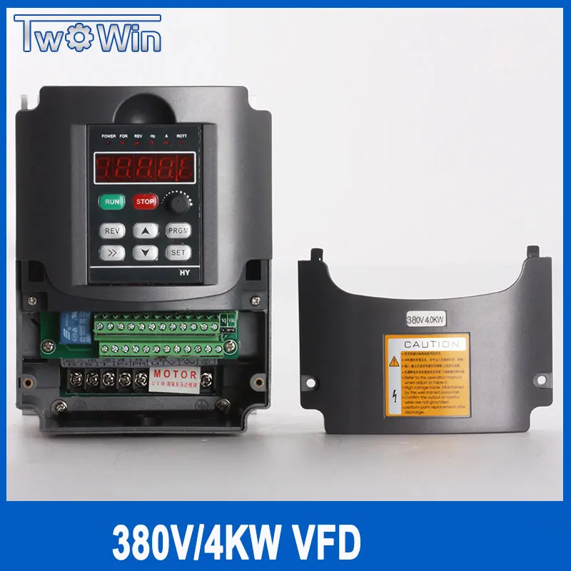 380V 4KW VFD Variable Frequency Drive VFD Inverter 3 Phase Input 3 Phase Output Inverter For Spindle Motor