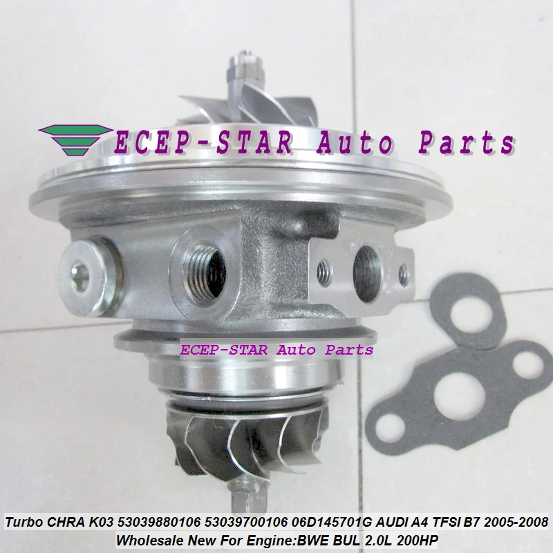 

Turbo Cartridge CHRA Core K03 106 53039880106 53039700106 06D145701G For AUDI A4 A6 S4 S6 Avant B7 2005- BWE BUL 4.2L 2.0L TFSI