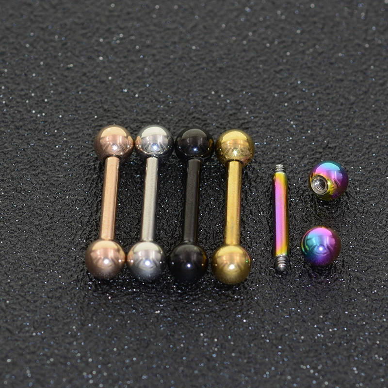 1Pc Big Size 2.0*12+5mm Straight Barbell Tongue Stud Piercing Earring 12 Gauge Tongpiercing Tongue rings Body Jewelry