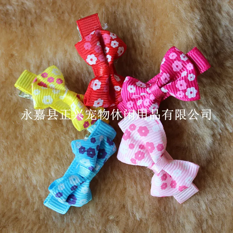 100pcs/lot Wholesale sell Meng ! Pet dog hair accessories  hairpin headdress flower head b Teddy pet accessories