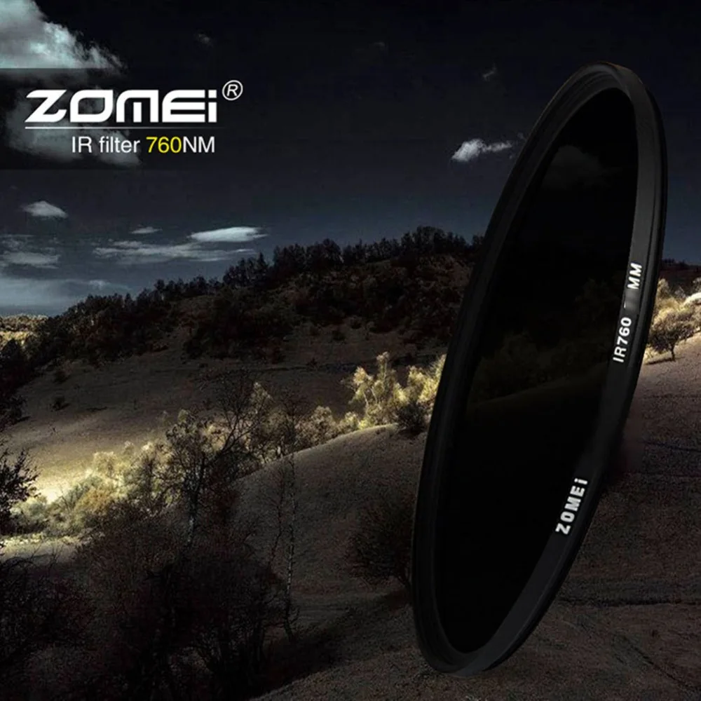 Zomei Original 58mm IR Filter 680NM 720NM 760NM 850NM 950NM X-Ray Glass Infrared Filter For Canon Nikon Sony Pentax Hoya lens