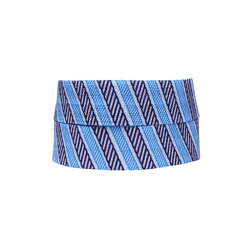 

FLRA ElasticWholesale blue stripe fold over elastic ribbon