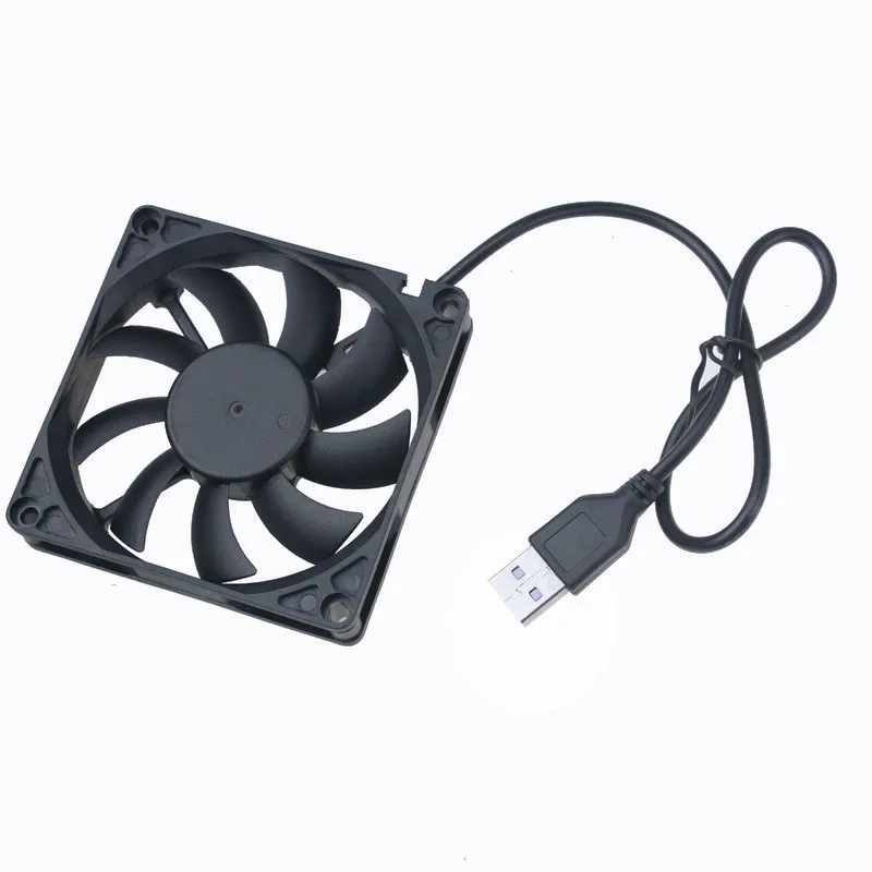 Gdstime 2 Pieces DC 5V 80mm x 15mm USB Connector PC Computer Cooling Fan 80x80x15mm 8cm 8015 Motor Cooler