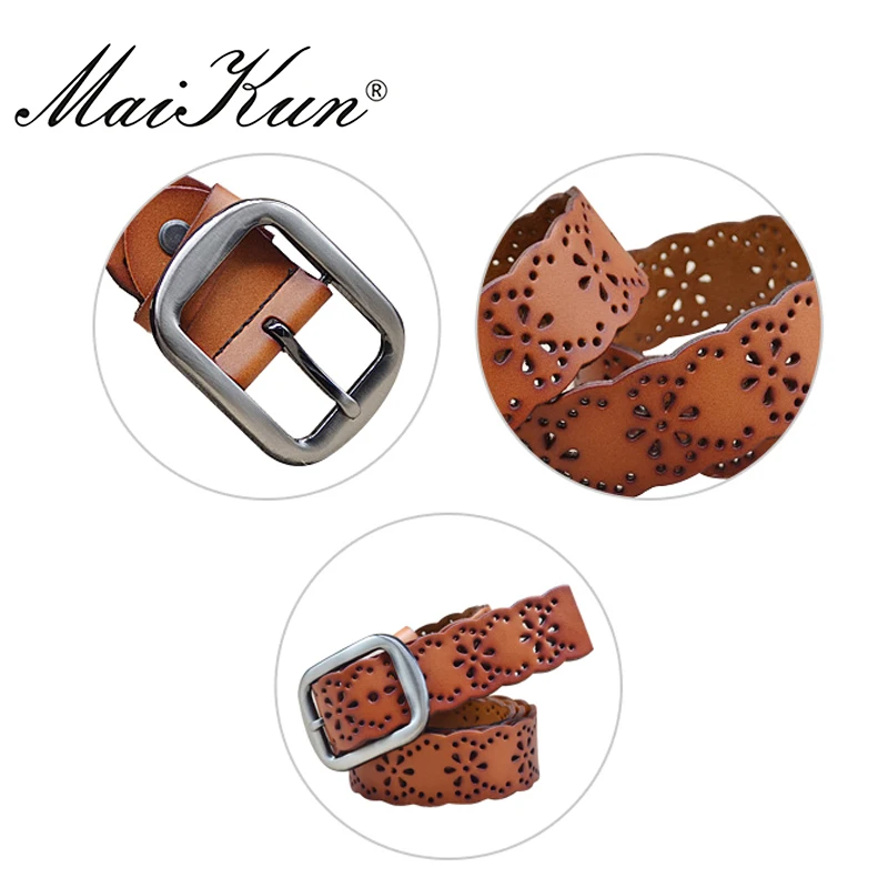 Fashion Cowhide Leather Belts for Women Belt Luxury Designers Hollow Out Belt For Women Dress Top Quality Silvery Pin Buckle