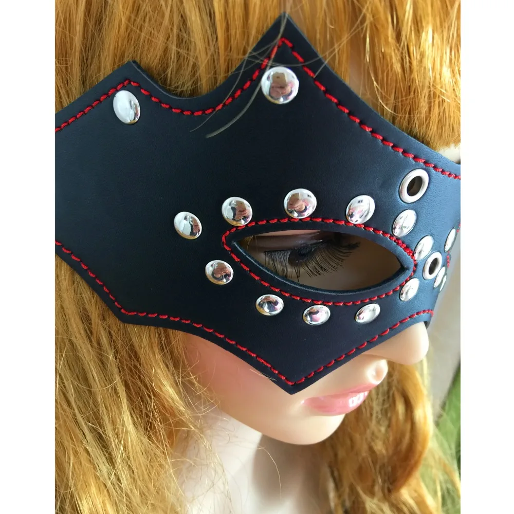 Sexy Lady Mask Eye Mask rivetti leather Masquerade Roleplay Blindfold giochi per adulti BDSM Bondage Night Club Party Eye Mask Sex