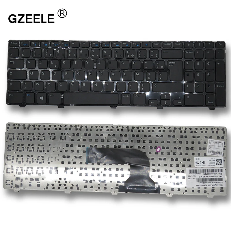 

GZEELE new FR French Keyboard For DELL 15R-5521 3521 2521 3537 5528 2528 3328 5421 FR laptop keyboard BLACK