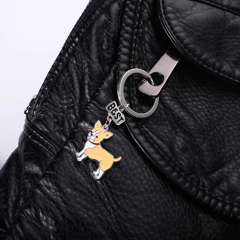 Keychain Chihuahua Dog Keychain Fashion Luxury Brand High Quality Car Keychain Best Friend Gift  Animal Men Jewelry