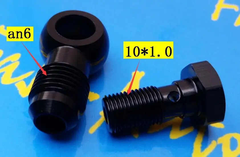 

Banjo bolt M10 P1.0 M10 * 1.0 10*1.0 Adapter to -6an an6 an-6 9/16-18unf for transmission oil cooler kits hose end fitting
