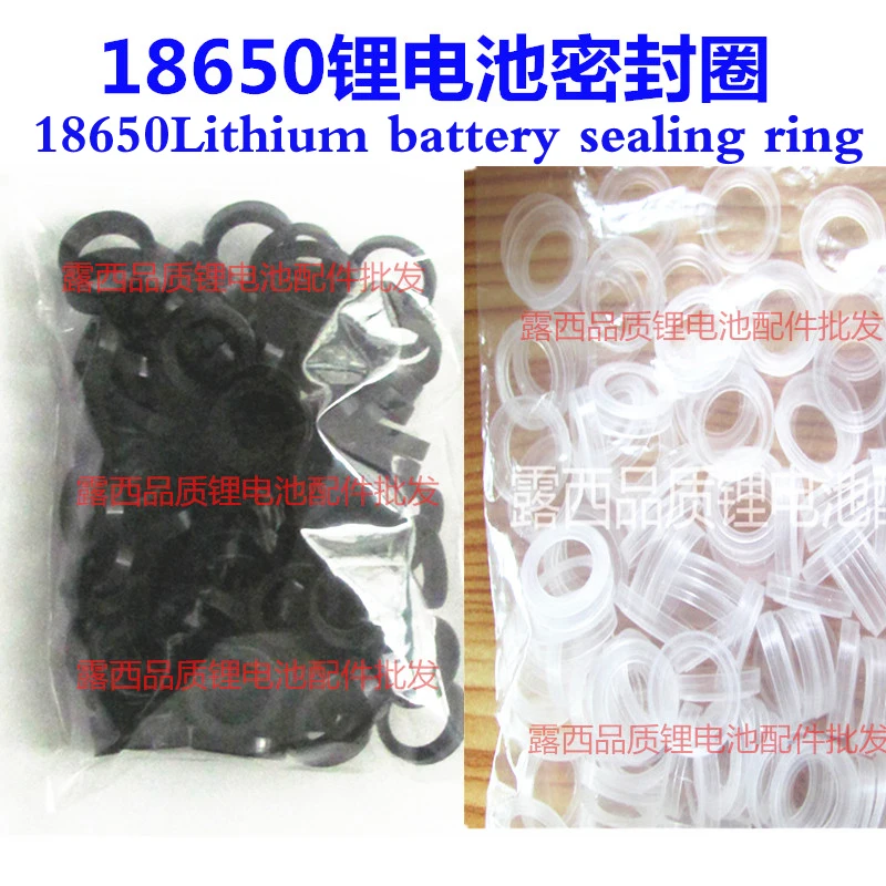 100pcs Factory wholesale 18650 lithium battery sealing rubber ring 18650 ring black nickel metal hydride nickel cadmium battery