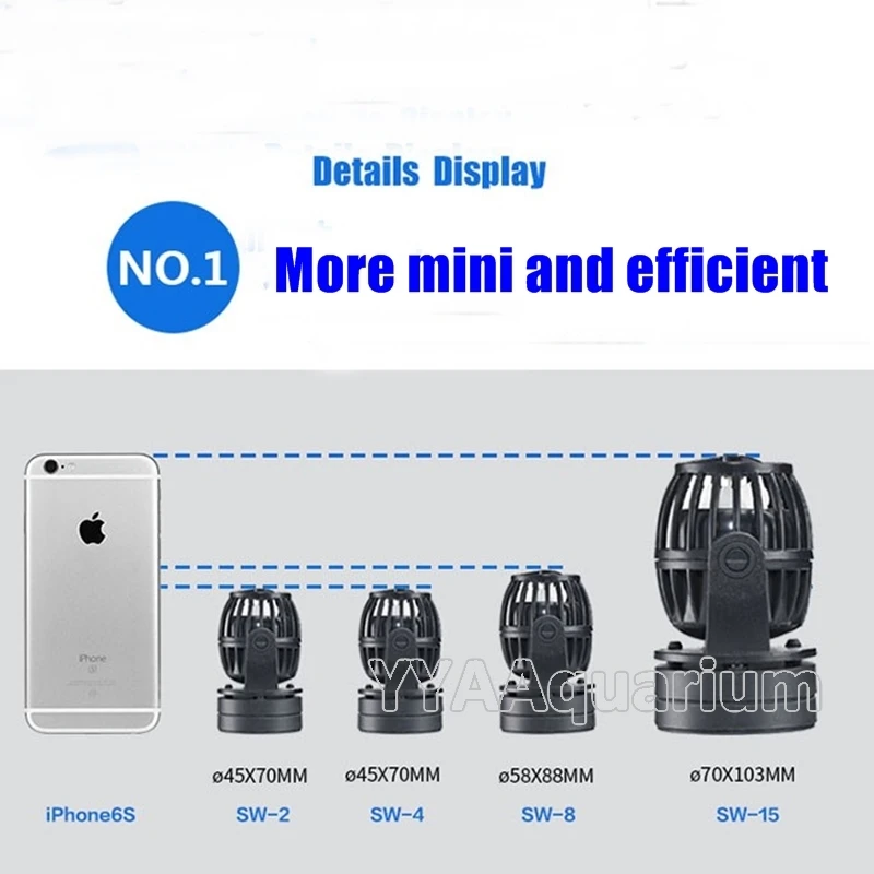 Jebao-SW Series Wavemaker with Smart Controller, Impeller Pump for Reef, Marine Fish Ponds,  SW2, SW4, SW8, SW15