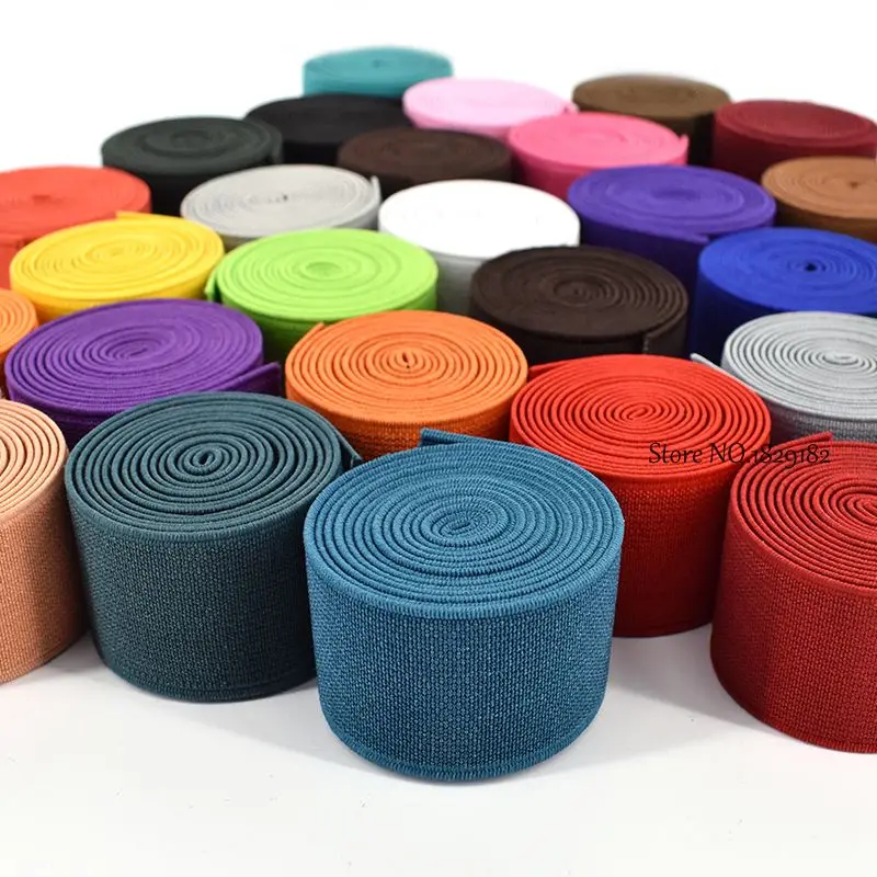 30MM High Quality Rubber Bands Colour Elastic Tape Double-Sided Thickening Elastic Belt For Clothing Sewing Accessories 28 Color