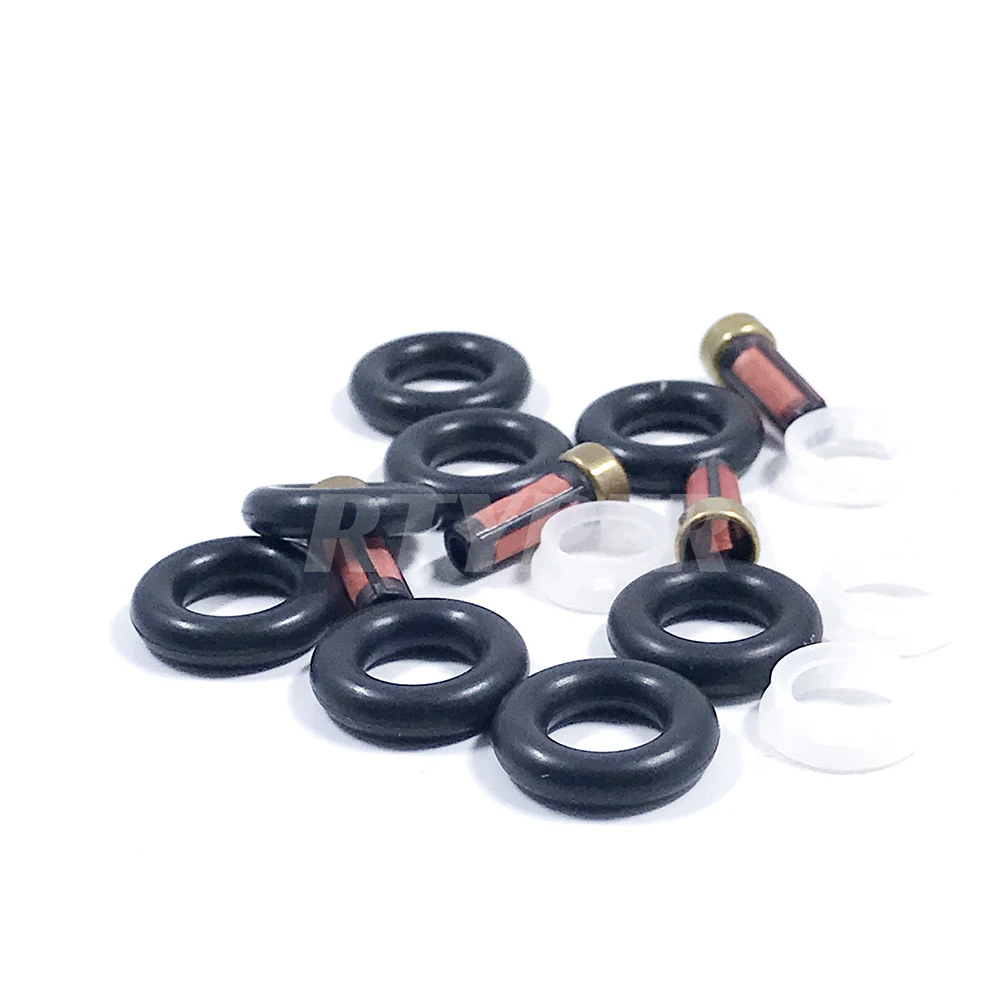 4Sets L309-13-250A 0280155865 Fuel Injector Repair Seal Kits 02201 For Mazda 6 2.3L Ford Mustang Focus Fiesta Mondeo 4.6L