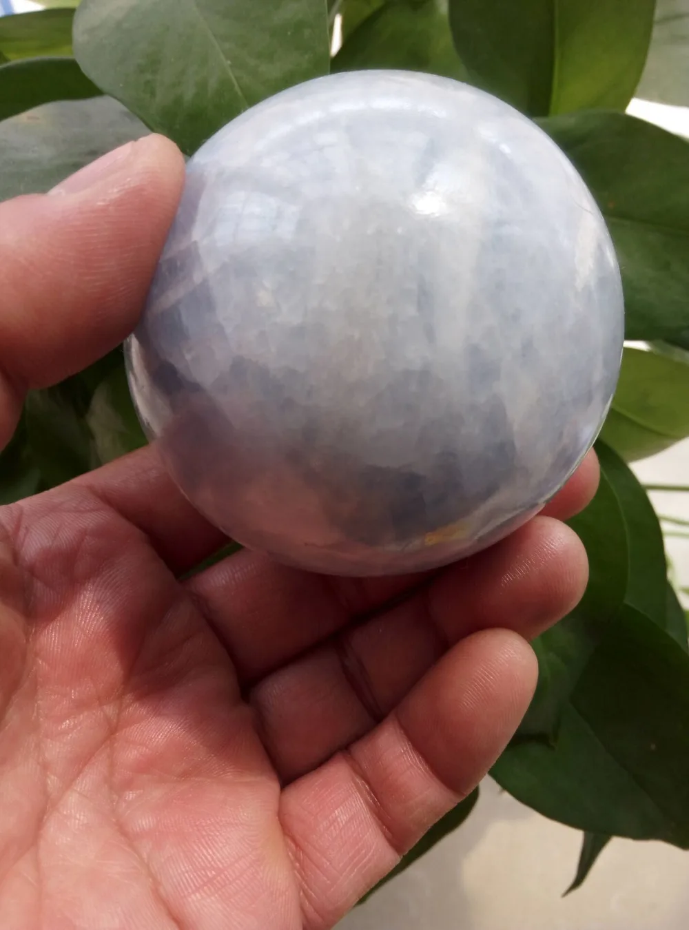 65mm natural Gorgeous pretty CELESTITE SPHERE BALL Optical Blue Celestine