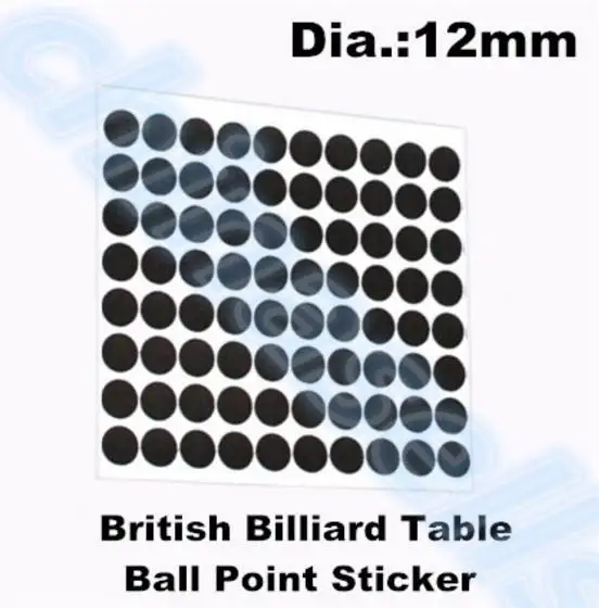Pegatina de snooker de 12mm, 96 piezas, localizador de bolas blancas de billar, localizadores de bolas de taco, pegatinas de puntos de bola de mesa