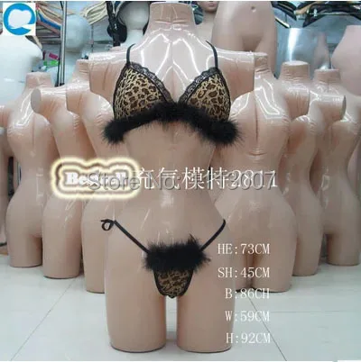 High Quality Half Body Model Inflatable Mannequin Display Skin Color Inflatable Female Mannequin Model Store showcase Display image 2
