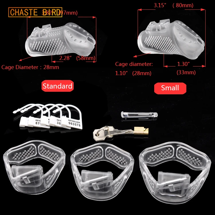 CHASTE BIRD Male New Design Chastity Device Plastic Lightweight Breathable Cock Cage Adult Belt Sex Toys With Code Lock