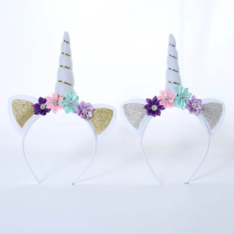 

1PC Unicorn Horn Kids Girls Headband Unicorn Girls Headwear Hairband Dress Up Dress Photo Shoot Hair Band Accessories For baby