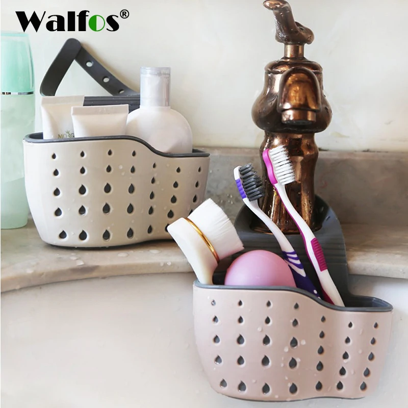 Useful Suction Cup Kitchen Sponge Drain Holder PP Rubber Toilet Soap Shelf Organizer Sponge Storage Rack Basket Wash Cloth Tools