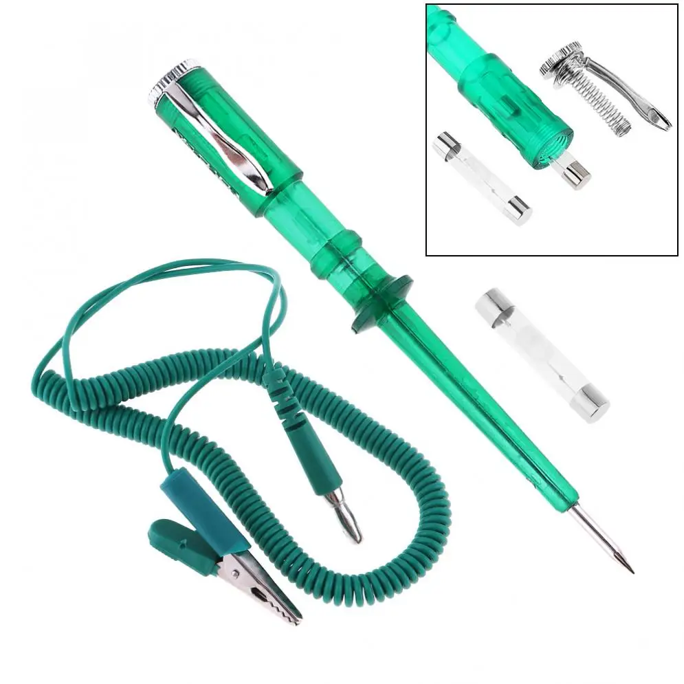 

1pcs 6V-24V Green Voltage Circuit Tester Car Test VoltMet Long Probe Pen Auto Light Bulb Automobile Maintenance Tools