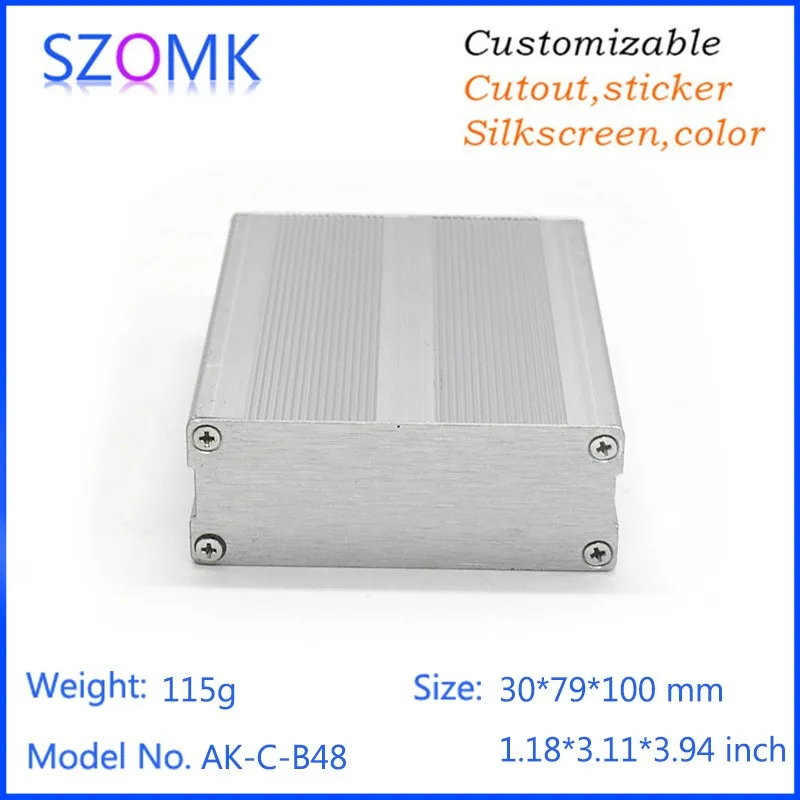 4Pieces small metal screens aluminum cases extruded aluminum extrusion profile 30*79*100 mm GPS tracker case .18*3.11*3.94inch