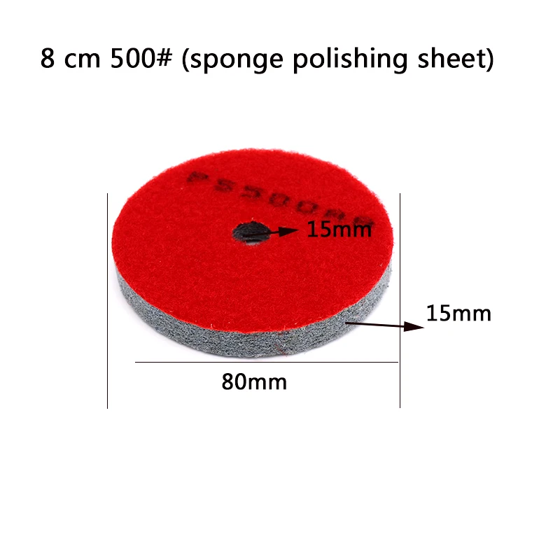 1pcs 8/10cm Polishing Buffing Pad For Jade Stone Marble Sponge Wheel Elastic Plate Soft Stone Polish Tools 150 to 600 Grit