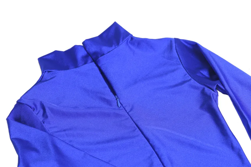 Speerise Ganzanzug für Erwachsene und Damen, Stehkragen, Reißverschluss, einteilig, Ganzkörper-Trikot, langärmelig, Ballett-Tanzkleidung – Detail 9