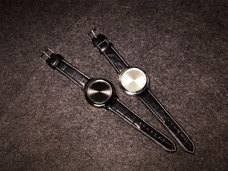 Orologi Da Polso,Wormhole Concept Cool Orologio Impermeabile, Cassa D'Argento Quadrante Bianco Cintura Marrone