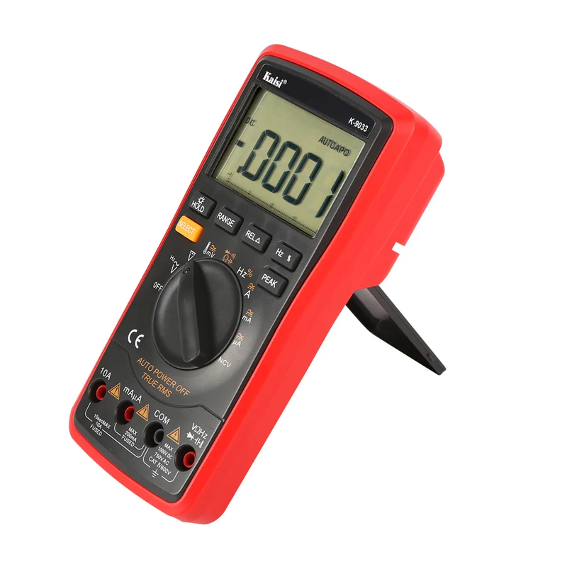 K-9033 High Precision Multimeter Auto Range LCD 4 Digital Display Multimeter Capacitor temperature measurement for Phone Repair