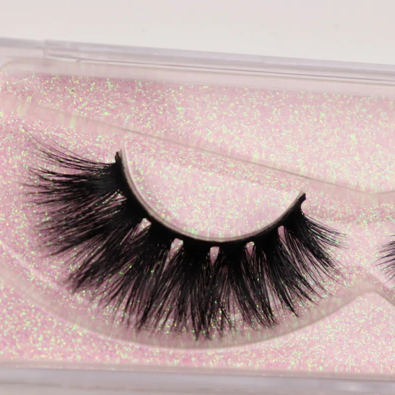 Eyelashes 100%handmade Full Strip Soft False Eyelashes glitter packing Makeup Cruelty free sexy 3D Mink Lashes E04