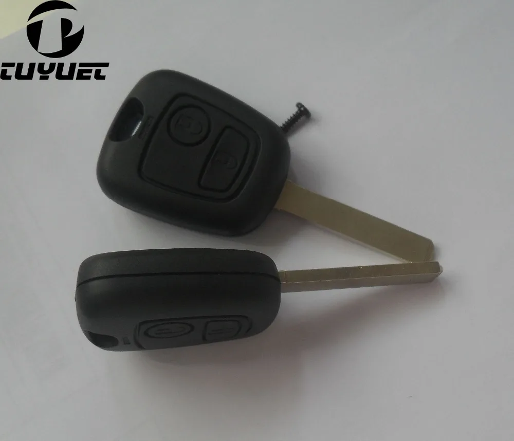 2 Button Remote Key Shell For Citroen C1 C2 C3 / Pluriel C4 C5 C8 Car Key Blanks VA2 Blade without Groove