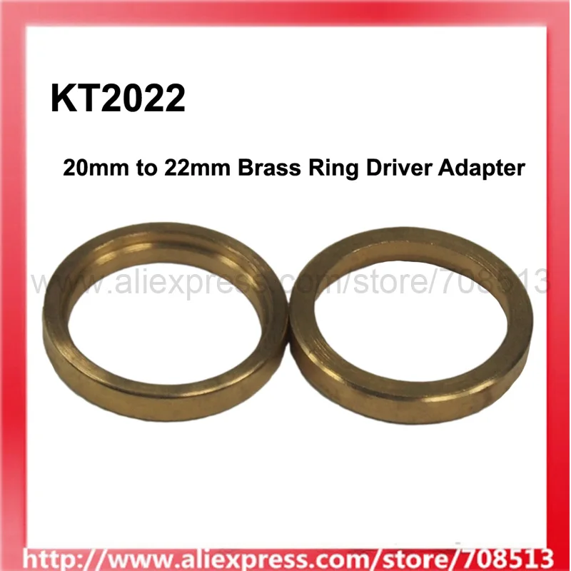 

KT2022 20mm (Inner) to 22mm (External) Brass Ring Driver Adapter for 20mm Circuit Board (2 pcs)