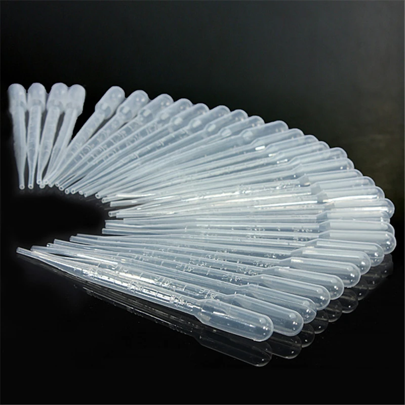 Aomily 100pcs/Set 3ML Ice Cream Jelly Milkshake Droppers Pipette Straw Dropper Disposable Straw Cupcake Mousse Macaron Tools