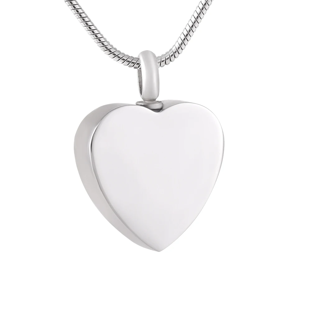 IJD9851 Women Necklace Heart Cremation Urn Pendant Necklace Pet Urn Ashes Pendant Keepsake Memorial Necklace