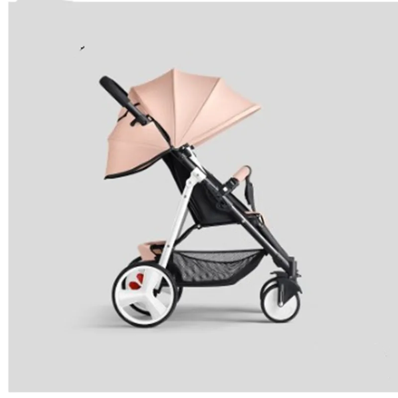 Baby stroller high landscape baby can sit reclining lightweight folding shock absorber four-wheeled push stroller