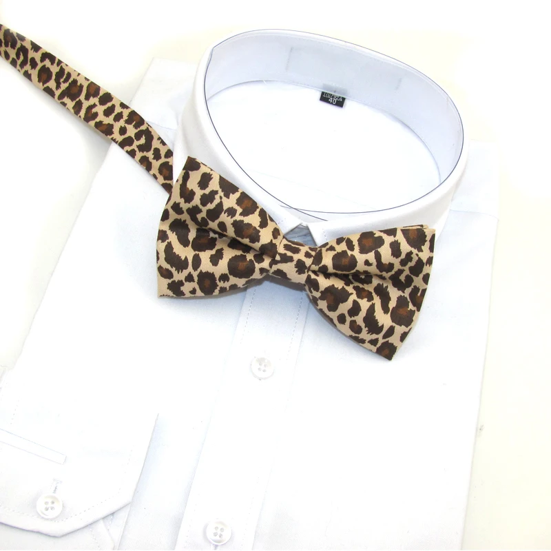 Men Leopard Tide Sexy Fashion Bowtie Cravat  Adjustable Butterfly Bow ties Party Brand Gravata Pattern Bowknot