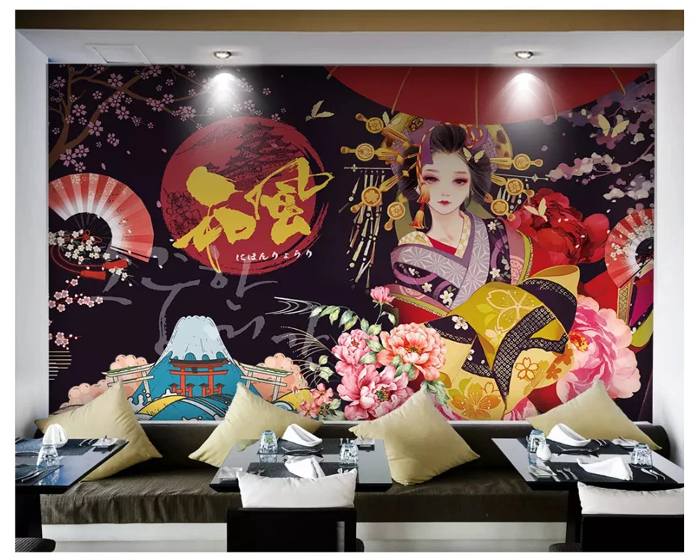 beibehang Custom wall papers home decor formaldehyde-free personalized decorative painting wallpaper sushi restaurant background