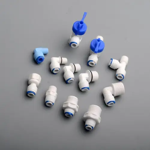 Imagen 2 del producto Tubo de PE de 1/4 OD a rosca interna y externa, conector rápido, accesorio para filtro de agua de cocina, sistema de ósmosis inversa con filtro RO