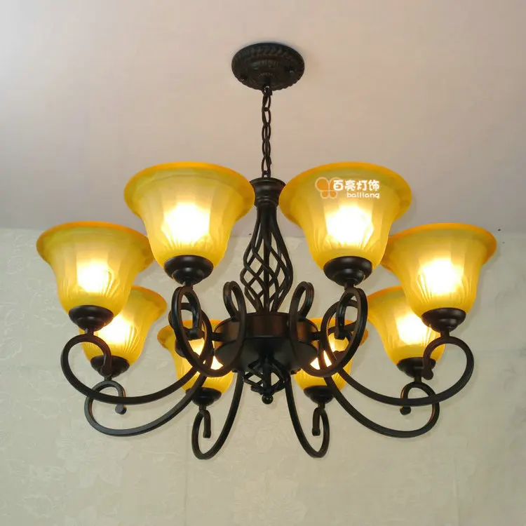 Multiple Chandelier Fashion 8 vintage iron lamps lamp light crystal lamp ZX164