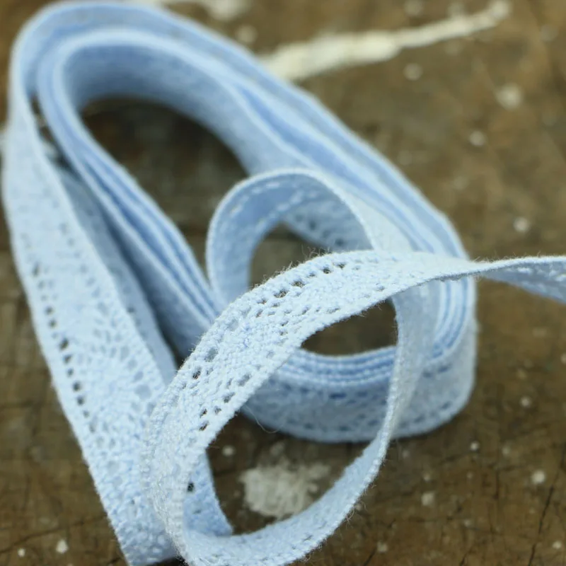 3yard of knitted cotton  lace ribbon  blue, DIY handmade accessories, craft gift packaging / children\'s