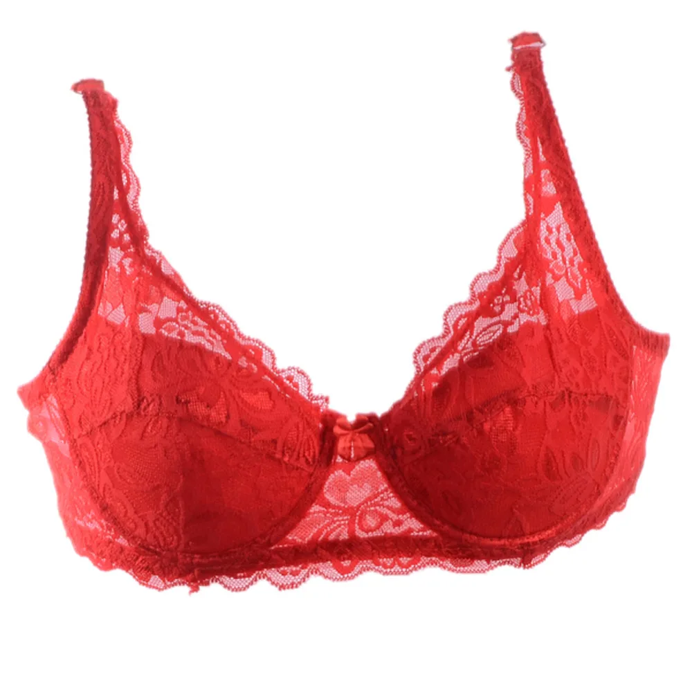 Heiße Verkäufe Frauen Sexy Bügel Minimizer nicht gepolsterte Spitze Bralette BH B Cup für Sheer Sexy Dessous Push-up Bustier BH