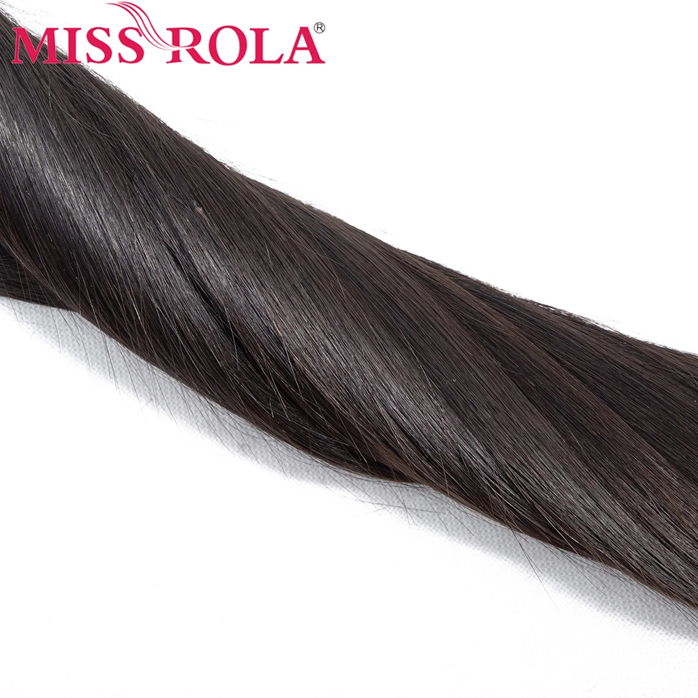 Miss Rola-mechones de pelo peruano ondulado, extensión de cabello humano 100% Remy, Color Natural, 8-30 pulgadas, 10 Uds.