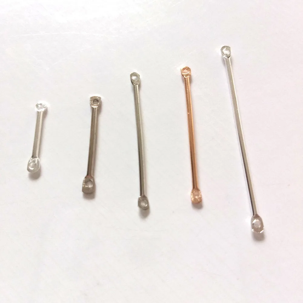 Wholesale 1000pcs 1.5/2.0/3.0/4.0cm Double Hole Connection Rod Charms Diy Fashion Handmade Ear Jewelry Materials And Accessories