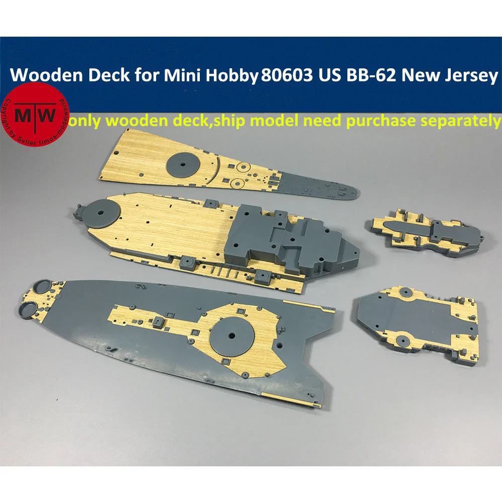 1/350 Scale Wooden Deck for Mini Hobby 80603 US Battleship BB-62 New Jersey Model Kit