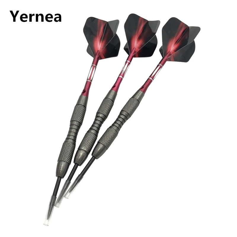 Yernea New Darts 3Pcs Profeeional Hard Darts 20g Indoor Sports Entertainment Throwing Movement Red Aluminum Dart Shafts Flights