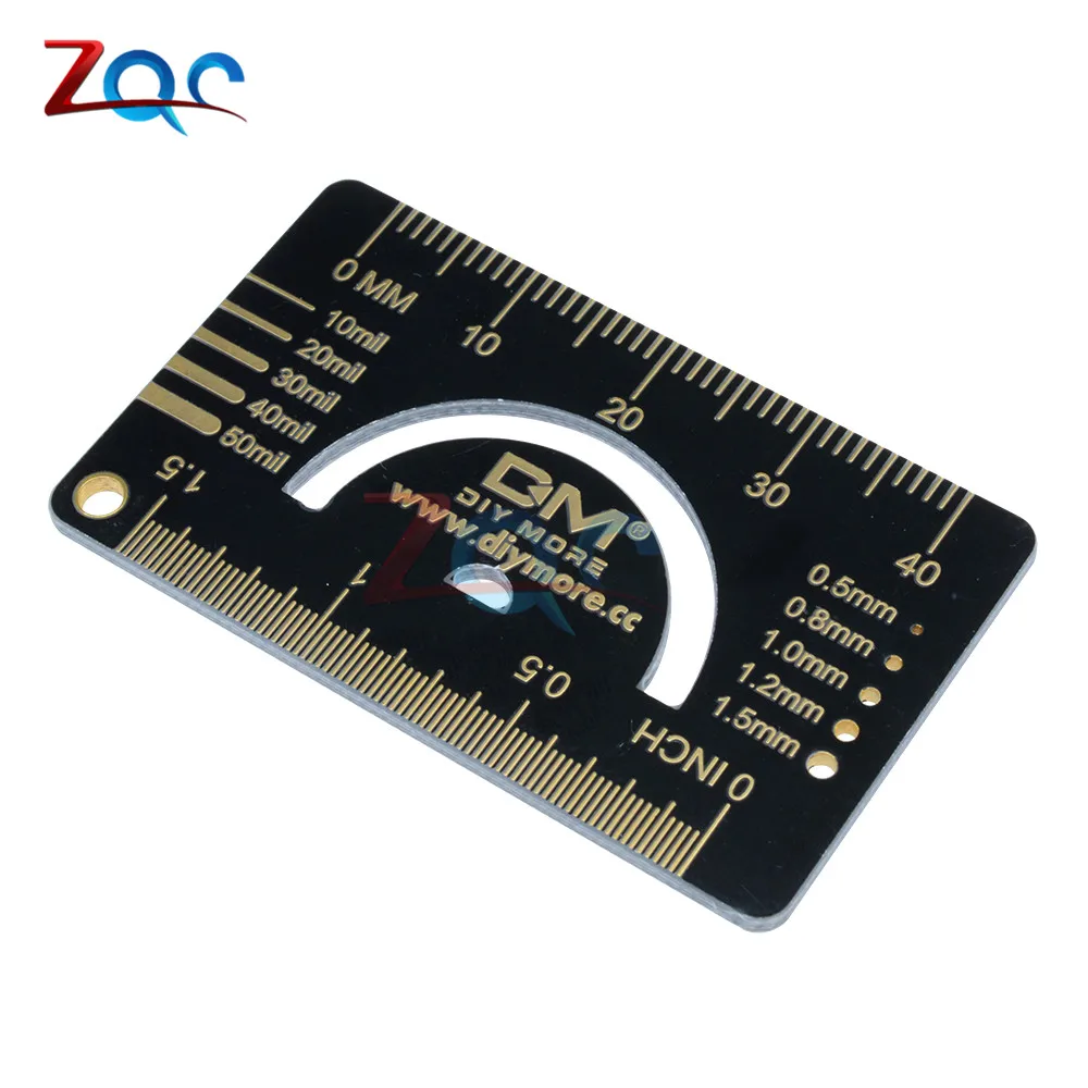 4CM Multifunctional PCB Ruler Measuring Tool Resistor Capacitor Chip IC SMD Package Units For Electronic Engineers W/SOT89 SOT23