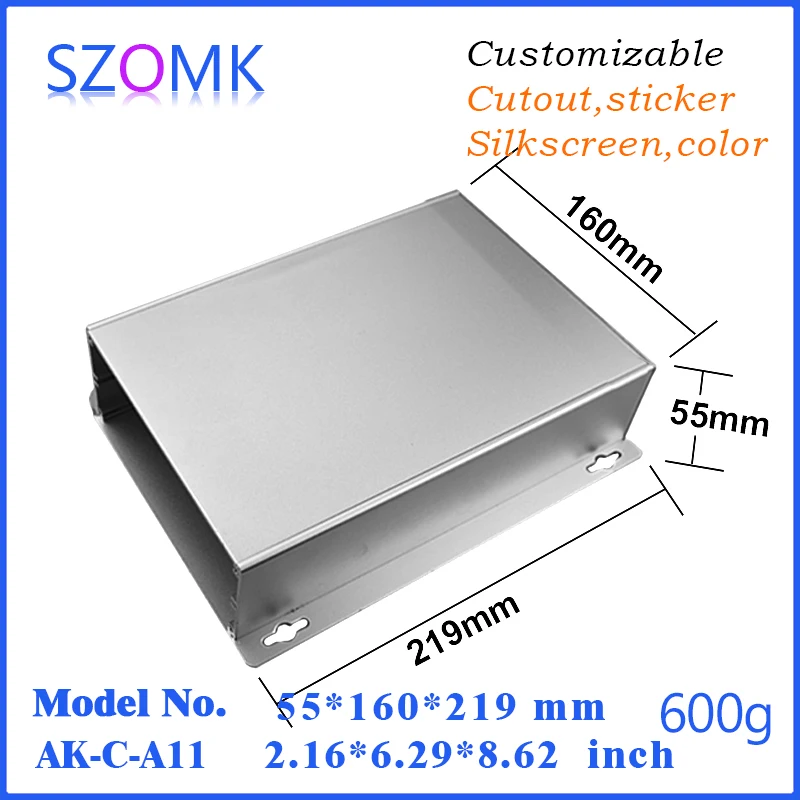 

1Pcs Powder coating hot selling wall enclosure aluminum electrical distribution box 55*160*219mm aluminium enclosure box